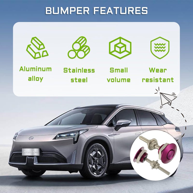 EPLZON Diameter 1.25 inch Quick Release Latch Bumper Bumper Hood License Plate Lock Clip Kit Universal Aluminum Engine Hood Pin(Pack of 2pcs,Purple) - Image 5